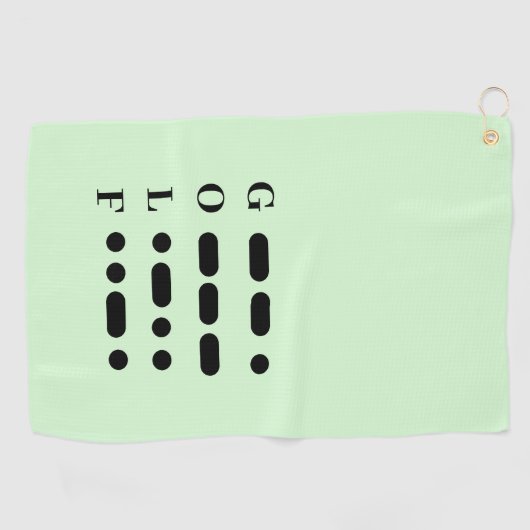Morse Code Golf Handtuch (Horizontal)