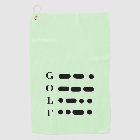 Morse Code Golf Handtuch (Vorderseite)