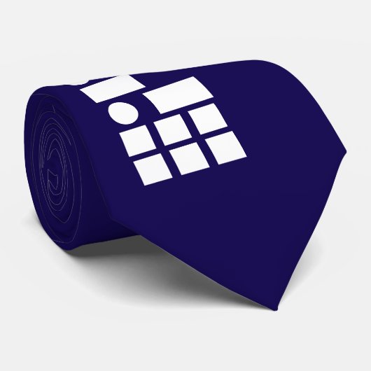 Morse Code "I Bin a Smartass" Funny Cool Blue Krawatte (Gerollt)