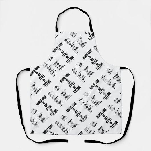 Morse Code ist mein Stil, Intl Morse Code Simsen Schürze (Vorderseite)