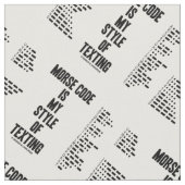 Morse Code ist mein Stil, Intl Morse Code Simsen Stoff (Nahaufnahme)