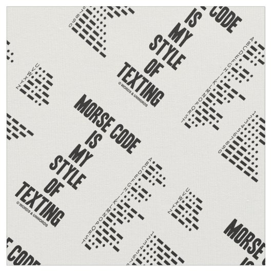 Morse Code ist mein Stil, Intl Morse Code Simsen Stoff (Nahaufnahme)