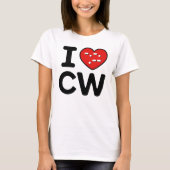 Morse Code Liebe - CW Whisperwellen T-Shirt (Vorderseite)