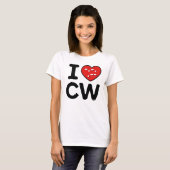 Morse Code Liebe - CW Whisperwellen T-Shirt (Vorne ganz)