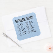 Morse-Code-NATO-Alphabet-Tabelle A-Z Minimal Quadratischer Aufkleber (Umschlag)