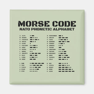 Morse-Code NATO-Aussprachealphabet Taktisches A Z Magnet