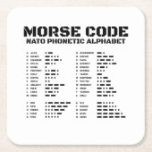 Morse-Code NATO-Buchstabenalphabet Rechteckiger Pappuntersetzer (Vorderseite)