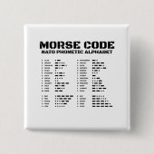 Morse Code NATO Phonetic Alphabet Button (Vorderseite)