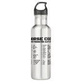 Morse Code NATO Phonetic Alphabet Edelstahlflasche (Vorderseite)