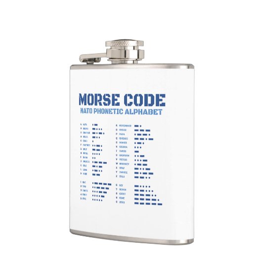 Morse Code NATO Phonetic Alphabet Flachmann (Links)