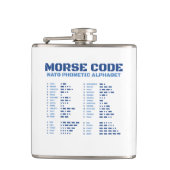 Morse Code NATO Phonetic Alphabet Flachmann (Vorderseite)