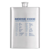 Morse Code NATO Phonetic Alphabet Flachmann (Vorderseite)