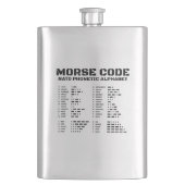 Morse Code NATO Phonetic Alphabet Flachmann (Vorderseite)