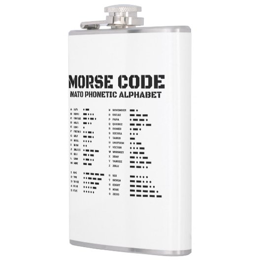 Morse Code NATO Phonetic Alphabet Flachmann (Links)