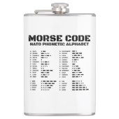 Morse Code NATO Phonetic Alphabet Flachmann (Vorderseite)