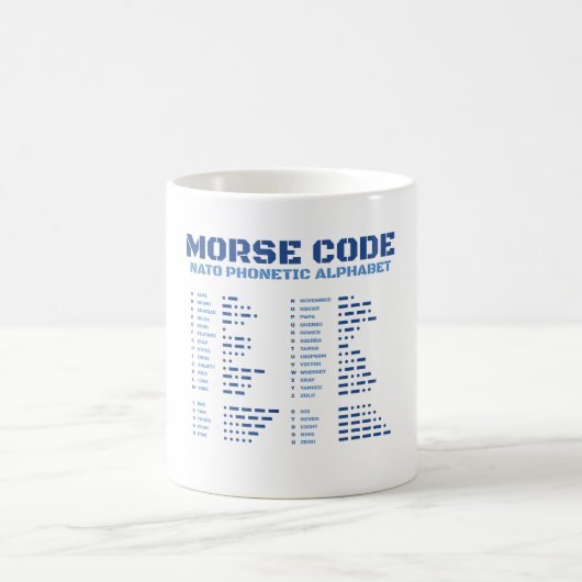 Morse Code NATO Phonetic Alphabet Kaffeetasse (Mittel)