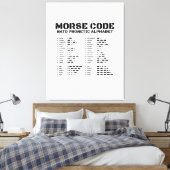 Morse Code NATO Phonetic Alphabet Leinwanddruck (Insitu (Schlafzimmer))