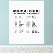 Morse Code NATO Phonetic Alphabet Leinwanddruck (Insitu (Holzboden))
