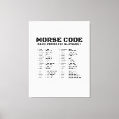 Morse Code NATO Phonetic Alphabet Leinwanddruck (Vorderseite)