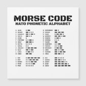 Morse Code NATO Phonetic Alphabet Magnetkarte (Vorderseite)