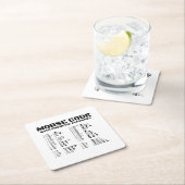 Morse Code NATO Phonetic Alphabet Rechteckiger Pappuntersetzer (Vor Ort)