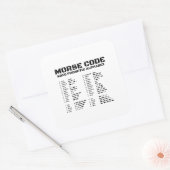 Morse Code & Nato Phonetic Alphabet Unique Edition Quadratischer Aufkleber (Umschlag)