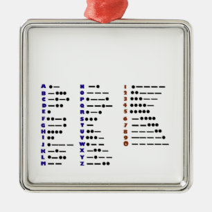 Morse Code oder CW Weihnachtsschmuck