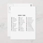 Morse Code Postkarte (Vorne/Hinten)