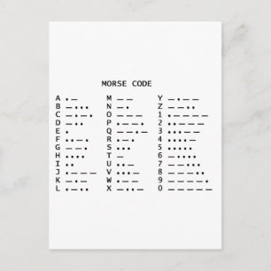 Morse Code Postkarte