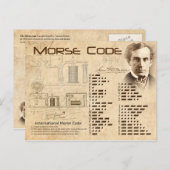 Morse Code Postkarte (Vorne/Hinten)
