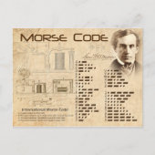 Morse Code Postkarte (Vorderseite)