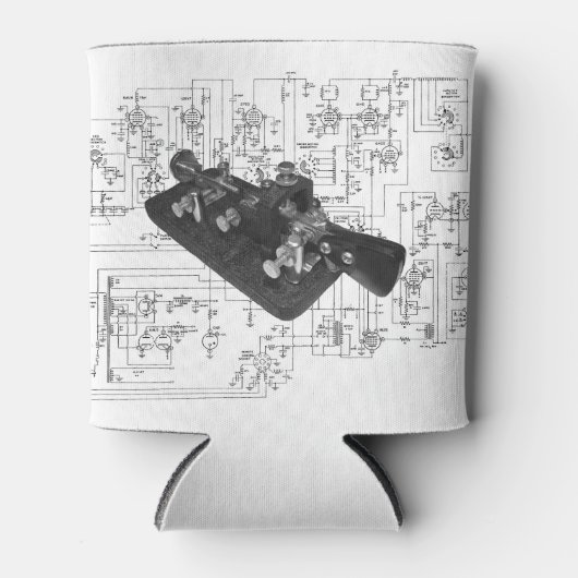 Morse Code Radio Key Schemata Dosenkühler (Vorderseite)