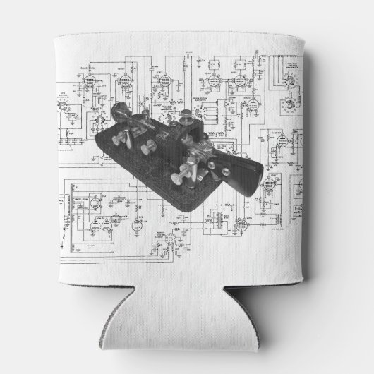 Morse Code Radio Key Schemata Dosenkühler (Rückseite)