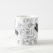 Morse Code Radio Key Schemata Kaffeetasse (Mittel)