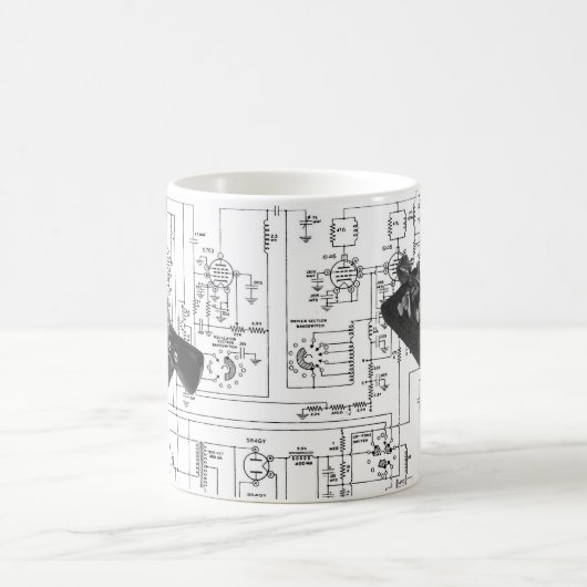 Morse Code Radio Key Schemata Kaffeetasse (Mittel)