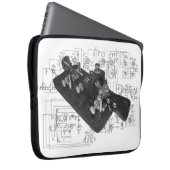 Morse Code Radio Key Schemata Laptopschutzhülle (Vorne Rechts)