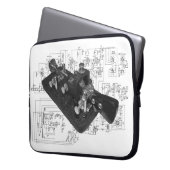 Morse Code Radio Key Schemata Laptopschutzhülle (Vorderseite Links)