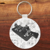 Morse Code Radio Key Schemata Schlüsselanhänger (Vorderseite)