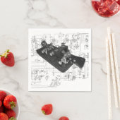 Morse Code Radio Key Schemata Serviette (Beispiel)