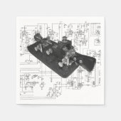 Morse Code Radio Key Schemata Serviette (Vorderseite)