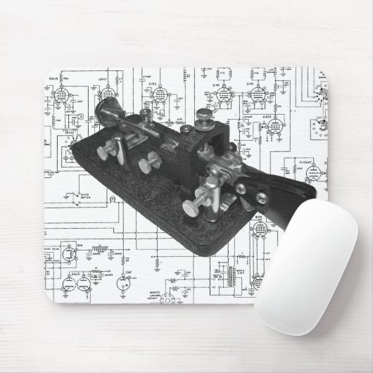 Morse-Code-Radio-Tastenkombination Maus-Pad Mousepad (Mit Mouse)