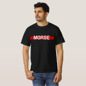 Morse Code Red Line - Amateur Radio T-Shirt (Vorne ganz)