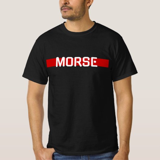 Morse Code Red Line - Amateur Radio T-Shirt (Vorderseite)