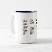 Morse Code: Schneller als SMS (International Morse Zweifarbige Tasse (Vorderseite Links)