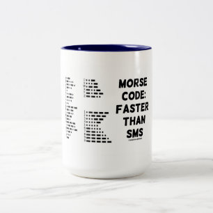 Morse Code: Schneller als SMS (International Morse Zweifarbige Tasse