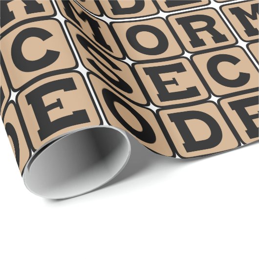 Morse Code, System of Dots and Dashes Geschenkpapier (Rolleneckpunkt)