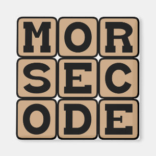 Morse Code, System of Dots and Dashes Magnet