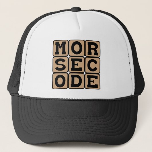 Morse Code, System of Dots and Dashes Truckerkappe (Vorderseite)