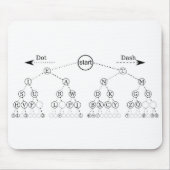 Morse Code Tree Binärbaum Diagramm Mousepad (Vorne)