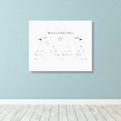 Morse Code Tree Diagramm Leinwanddruck (Insitu (Holzboden))